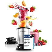 Gourmet Maxx GOURMETmaxx Smoothie Maker 700ml Mini-mixeur sur pied pour smoothies cocktails accessoire pratique à emporter Broyeur Nutrition Mixeur & pour réduire en purée 4 pcs.