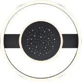 Brilliant LED Plafonnier Reno 37 x 37 cm, 2400 lm, 3000 K, brillant comme une étoile, noir