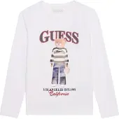 GUESS T-Shirt marron / rouge / noir / blanc