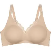 Triumph Amourette, rétrécissement, beige, armatures, couleur unie, peau, femmes