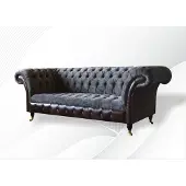 AEA Chesterfield 3 sièges Salon Canapé Coussin Assise Tissu Garniture