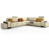 AEA Ecksofa Polster Couch Sofa Wohnlandschaft Sitz Eck Garnitur Leder FrancoC