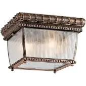 Kichler Venetian Rain Plafonnier d'extérieur E14 double bronze brossé IP44 (E14)