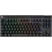 Logitech G PRO X TKL - Clavier - rétroéclairé - sans fil - 2,4 GHz, Bluetooth - QWERTY - allemand - Commutateur de touches : Tactile - noir (920-012130)