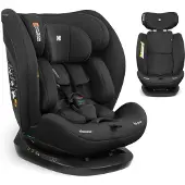 Kikkaboo Siège enfant i-Explore i-Size (40 - 150 cm) appui-tête réglable, ceinture noir uni