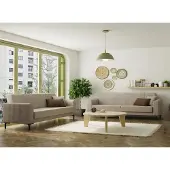 AEA Dreisitzer Garnitur Couch Grau Stoffsofas Polstersofa 2tlg Schlafsofas