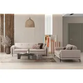 AEA Luxus Sofagarnitur Dreisitzer Stoffsofas Polstersofa 2tlg Weiß Set