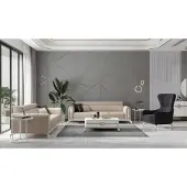 AEA Couchgarnitur Dreisitzer Sessel Beige Sofa Stoffsofa Couch Polstersofa