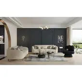 AEA Sofagarnitur Dreisitzer Sessel Beige Stoffsofas Couch 3tlg Polstersofa