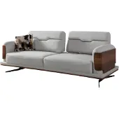 AEA Graue Dreisitzcouch 3-Sitzer-Sofa Dreisitzer Polstersofa Sofa Couch 235cm