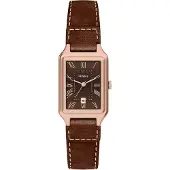 Fossil Montre à affichage analogique 'RAQUEL' brun foncé / or rose