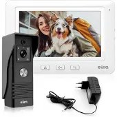 Eura '' portier vidéo VDP-45A3 ''ALPHA'' blanc couleur 7'' soutien 1 entrée A31A145c
