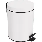 Spirella 7610583163868, 3 litres, forme ronde, acier, blanc, avec pédale, 17 cm