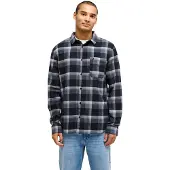 Quiksilver Motherfly Plaid Long Sleeve Shirt Noir,Gris M Homme