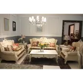 AEA Ensemble classique Chesterfield 4pcs Ensemble de canapé Canapé Canapé rembourré