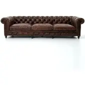 AEA Chesterfield Design Polster Couch Leder Sofa Garnitur Luxus 5Sitzer #166