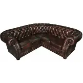 AEA Ecksofa Sofa Ledersofa Polster Couch Eck Garnitur Chesterfield Wohnlandschaft