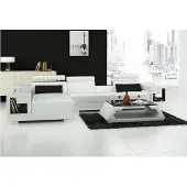 AEA Luxuriöse Leder Sofa Eckcouch Polster Eckgarnitur + Couchtisch 2tlg. Set Couch