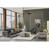 AEA Sofagarnitur Sofa Sessel 321Sitzer Stoff Luxus Grau Sofas Wohnzimmer