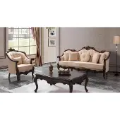 AEA Canapé Chesterfield Ensemble de canapés Tissu Canapé Beige Set