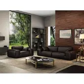 AEA Schwarze Sofagarnitur Luxus 3+1 Sitzer Ledercouchen Wohnzimmer Möbel
