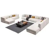 AEA Eckgarnitur Wohnlandschaft Große Sofas L-Form Polstersofa Couch Stoff