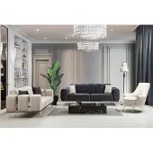 AEA Canapé de luxe Trois places Fauteuil Canapé Beige JVmoebel