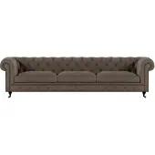 AEA Canapé trois places Canapé Chesterfield Gris Textile Meuble rembourré