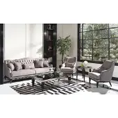 AEA Sofagarnitur Sofa 3 Sessel Stoffsofa Grau 3tlg Dreisitzer Polstersofa