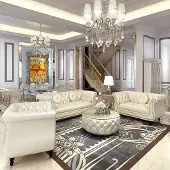 AEA Canapé Chesterfield design 3+2+1 cuir Canapé Canapé rembourré