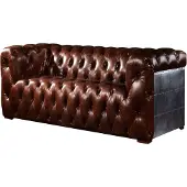 AEA 3-Sitzer Chesterfield Couch Polster Sofa Modern Aluminium Rückseite
