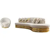 AEA Élégant canapé Chesterfield Designer Salon Set 3 places
