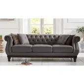 AEA Chesterfield Sofa Couch Polster Stoff Leder Couchen Polster Garnitur Holz