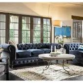 AEA Chesterfield Sofa Canapé Garniture Canapé Rembourrage Tissu Cuir jvmoebel