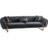 AEA Chesterfield Noir Canapé Moderne Canapé ouveau