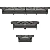 AEA Chesterfield Designer Ensemble de canapés en tissu Meubles de designer