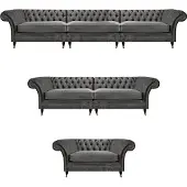AEA Chesterfield Set Designer Meuble rembourré Ensemble de canapés 3 pièces