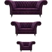 AEA Möbel Sofagarnitur 3+2+1 Sitzer Polstermöbel Design Modern Stil Chesterfield