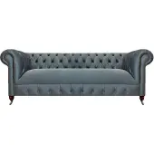 AEA Graues Chesterfield Wohnzimmer Sofa Moderner Dreisitzer Sitzmöbel Couch