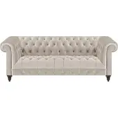 AEA Weiße Chesterfield Polstercouch Designer Dreisitzer Moderner 3-Sitzer