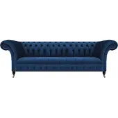 AEA Blau Chesterfield Sofa Viersitzer Couch Designer Polstermöbel Wohnzimmer