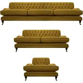 AEA Wohnzimmer Chesterfield Modern Sofagarnitur 3tlg Polstermöbel Einrichtung