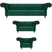 Xl Moebel Gmbh Schicke Chesterfield Grüne Sofagarnitur Wohnzimmer Designer Couchen 3tlg