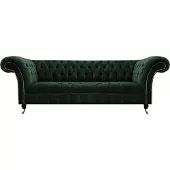 AEA Luxuriöse Modern Chesterfield Wohnzimmer Sofa Dreisitzer Couch Polstermöbel