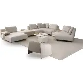 AEA Modulares Wohnzimmer-Set U-Form Ecksofa mit passendem Sessel