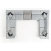 AEA Ecksofa U-Form Wohnzimmer Modern Design Big Grau Sofa Couch
