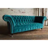 AEA Chesterfield Design Luxus Polster Sofa Couch Sitz Garnitur Leder #114