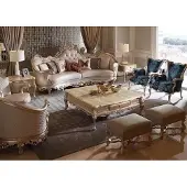 AEA Stilvolle Wohnzimmer Garnitur Chesterfield 4-Sitzer Beistelltische