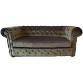 AEA Chesterfield Samt Textil Sofa Couch Sofa Designer Garnitur Polster Sofas