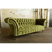 AEA Chesterfield Design Luxus Polster Sofa Couch Sitz Garnitur Leder #183